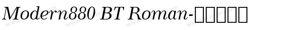 Modern880 BT Roman字体转换